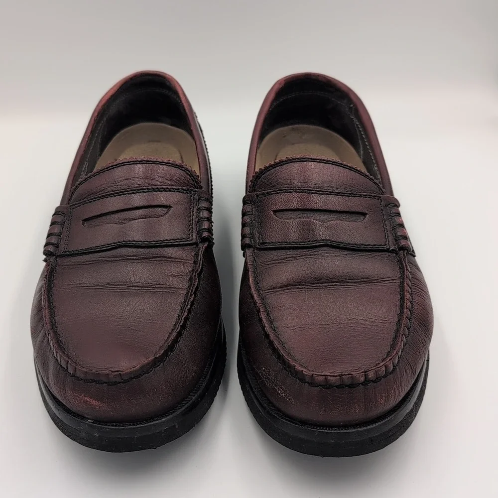 Rockport Vibram Leather Loafers Shoes Men's Size 12 M Medium Brown Beef Roll